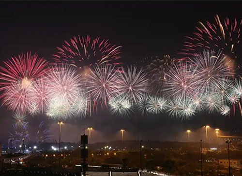 丹东焰火晚会